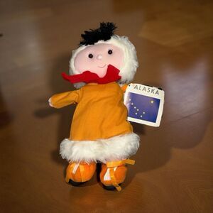 NWT Vintage Kamar Alaska Eskimo Plush Doll
